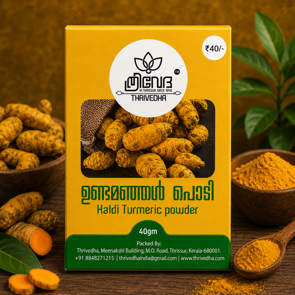 Haldi Turmeric Powder - Udamanjal Podi