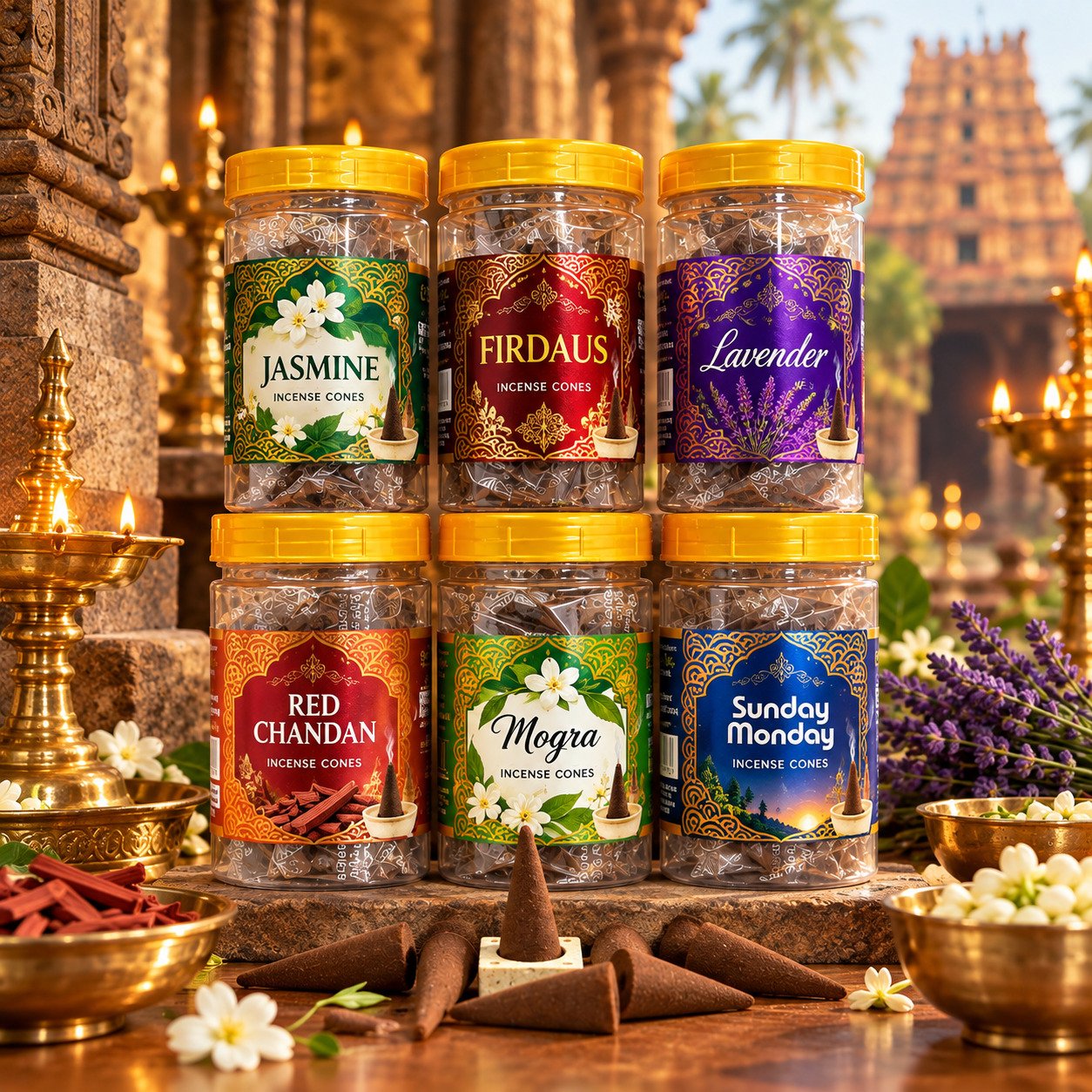Cone agarbatti- 6 Pcs combo